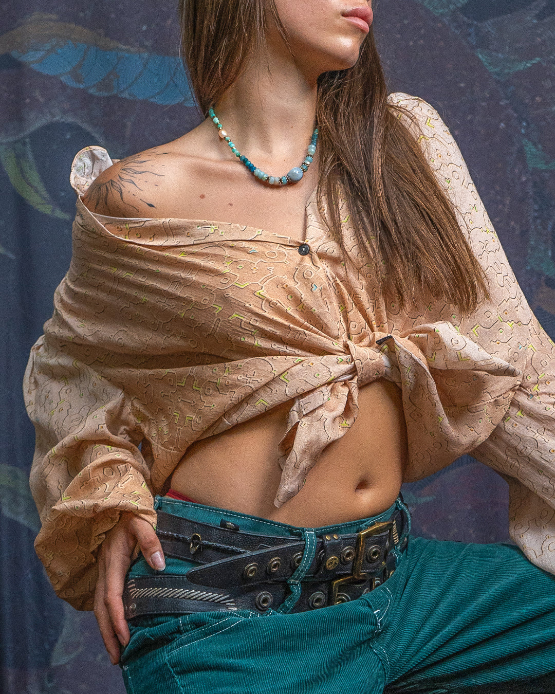 Shirt Woman Longsleeve Frufru / Bio Farms Bamboo - REBIRTH OF IKARO Whitesands